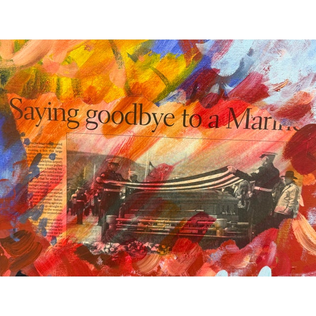Circa 2007 Beth Pewther's "Revisiting Liberty; Saying Goodby" Mixed Media Artwork, Signed For Sale In San Francisco - Image 6 of 12