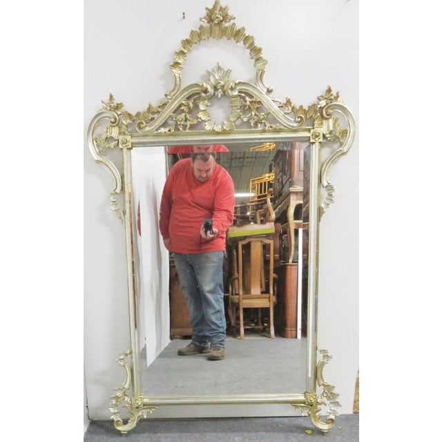 Ethan Allen Italian Silver & Gold Gilt Mirror Chairish
