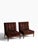 We are pleased to present this pair of George Smith "Norris" Slipper Chairs in Brown Suede. Elegant and simple silhouette....