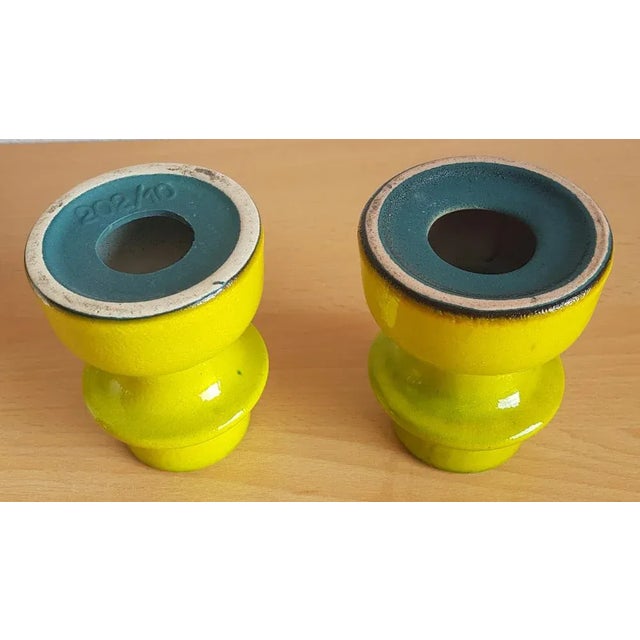 Scandinavian Space Age Ceramic Candleholders, 1970s, Set of 2 For Sale - Image 4 of 5