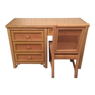Vintage New Rattan Desks For Sale Chairish