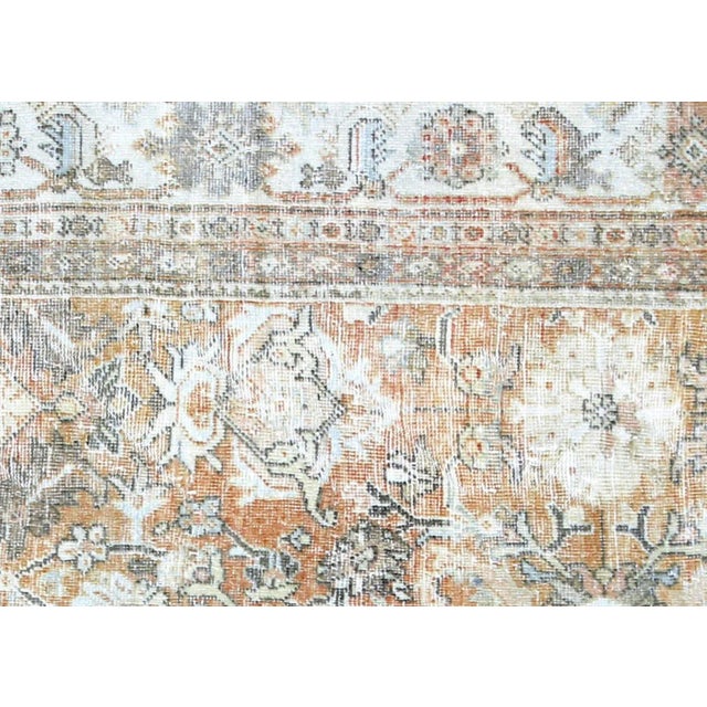 1920s Persian Mahal Rug. Hand woven in the Mahal region of Iran. Distressed and refinished in the U.S. The Persian carpet...