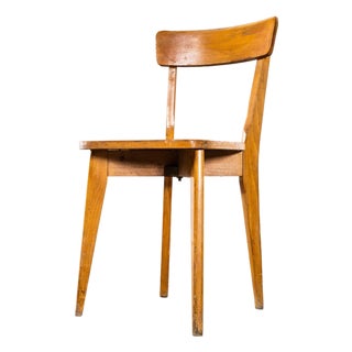 French Cross Base Bentwood Dining Chairs from Luterma, 1950s For Sale