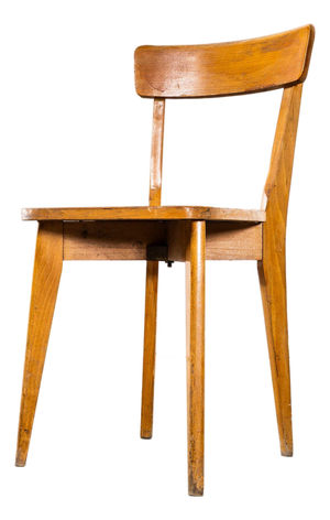 French Cross Base Bentwood Dining Chairs from Luterma, 1950s