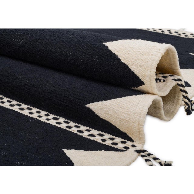 Moroccan Flatweave Wool Rug by Azele Studio For Sale - Image 6 of 8