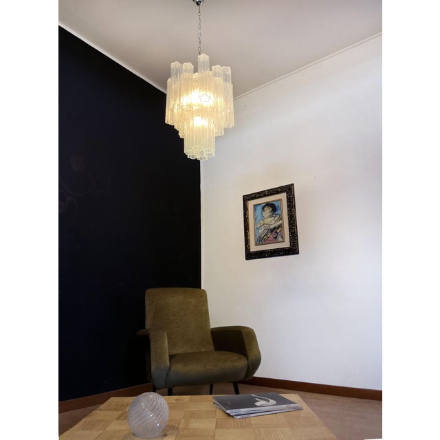 Murano Glass Tube Chandelier, 1990s For Sale - Image 17 of 18