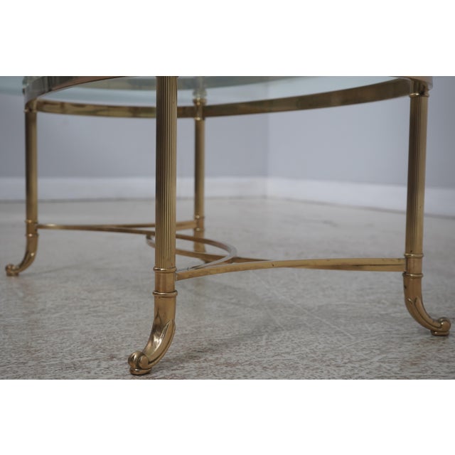 Labarge Hollywood Regency Glass Top Coffee Table For Sale In Philadelphia - Image 6 of 13