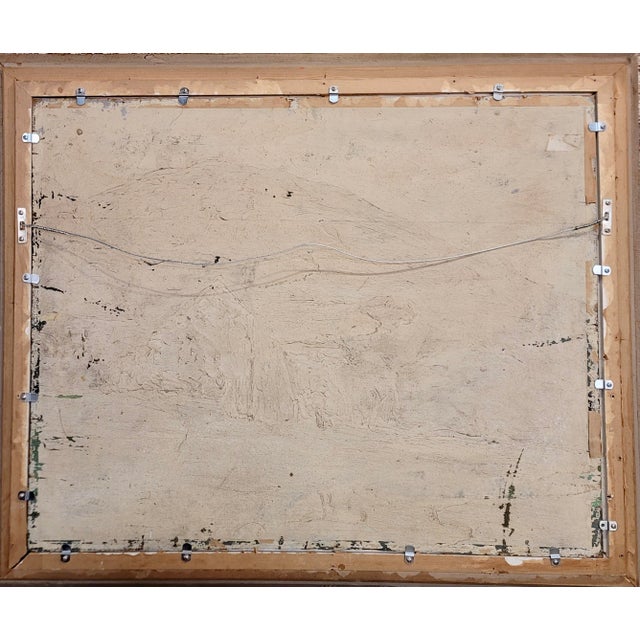 Charles Perrin-Wild Boar Hunting With Dogs -1920s Sporting Oil Painting For Sale - Image 9 of 9