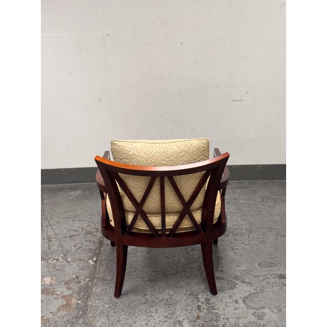 Early 21st Century Barbara Barry for Baker Furniture Double X Arm Chair For Sale - Image 5 of 12