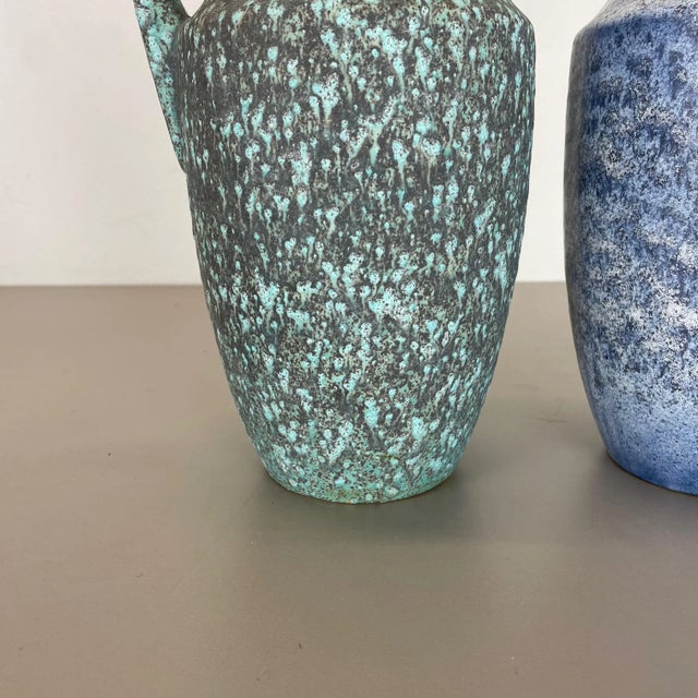 Fat Lava Ceramic Vases from Scheurich, Germany, 1970s, Set of 2 For Sale - Image 4 of 17