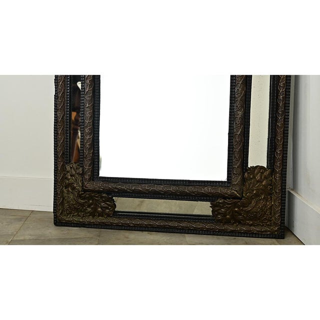 Brown French 19th Century Napoleon III Cushion Mirror For Sale - Image 8 of 10