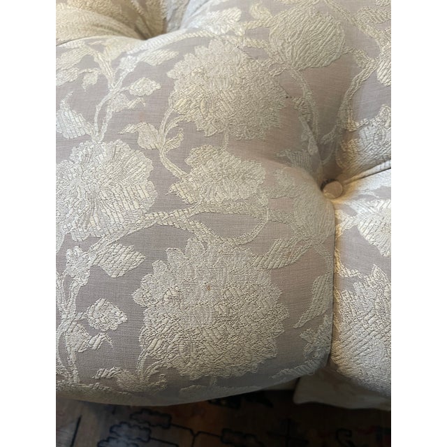1990s 1990s Tufted Ottoman With Skirt - Robert Allen Upholstery For Sale - Image 5 of 13
