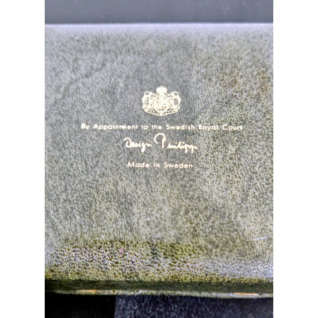 Swedish Royal Court Leather Cufflink Box & Coaster Set – Malmo, Gentleman's Set For Sale - Image 9 of 9