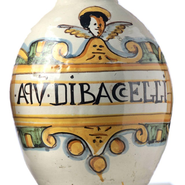 Traditional Pair of 18th Century Italian Pharmacy Jars For Sale - Image 3 of 10