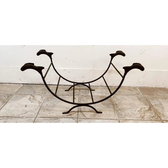 Mid-Century Modern Italian Black-Brown Wood Holder For Sale - Image 3 of 8