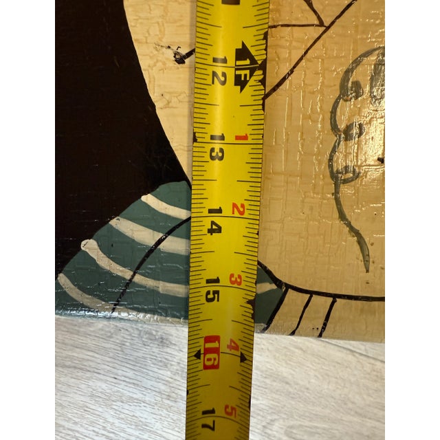 Vintage Japanese Hand Painted Wood Box W/Handles 39" For Sale - Image 13 of 14