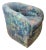 Precedent Furniture Blue Abstract Swivel Chair For Sale
