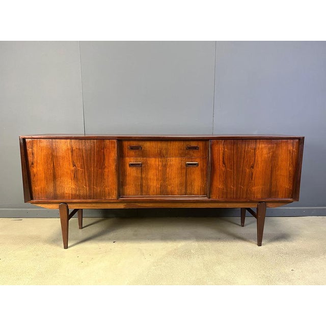 Brown Vintage Scandinavian Rosewood Sideboard, 1960s For Sale - Image 8 of 13