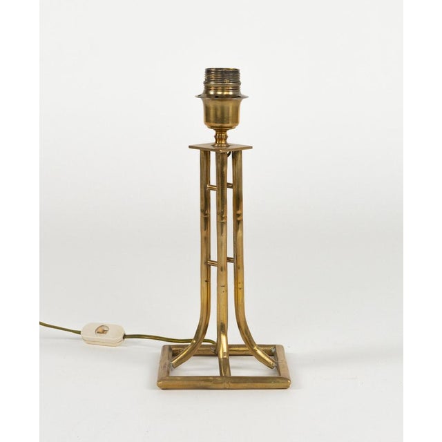 Table Lamps in Brass and Faux Bamboo, Italy, 1960s, Set of 2 For Sale - Image 11 of 14