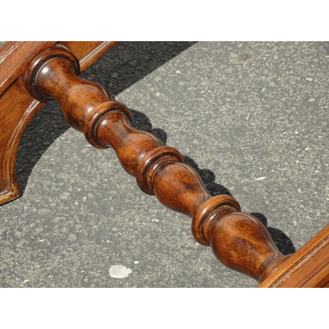 Vintage French Style Sarreid, Ltd Console W Checkered Board Table Top X Base For Sale - Image 9 of 9