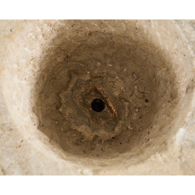 Set of Three Neoclassical Style Carved Stone Urn Planters For Sale - Image 11 of 18