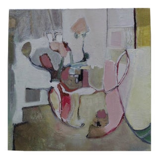 Bowl and Flowers Is a Contemporary Abstract Expressionist Still Life Oil Painting by Lynn Christian 2026 For Sale