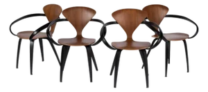 Set of Four Norman Cherner Armchairs