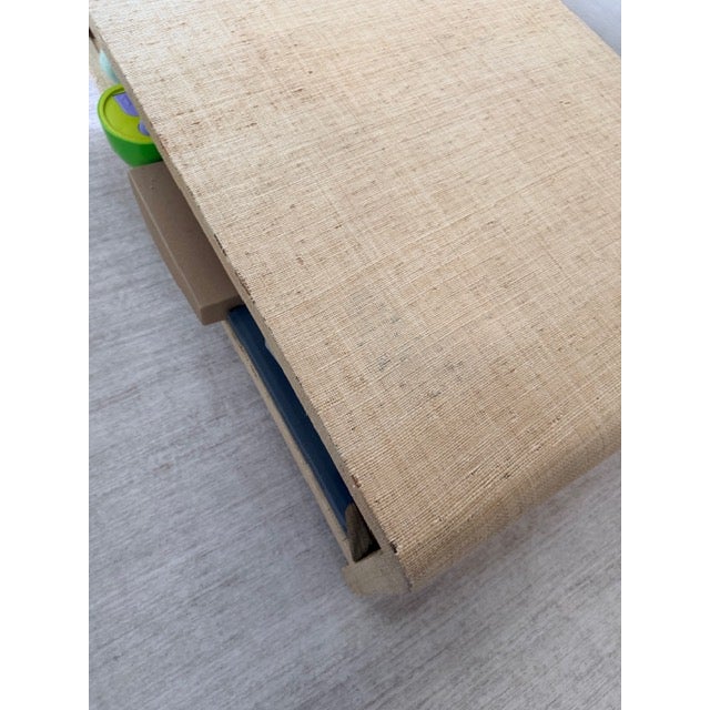 Crate & Barrel Meadow Grasscloth Coffee Table For Sale In New York - Image 6 of 12
