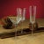Kenneth Ludwig Chicago Aperitivo Triangular Champagne Flutes - Set of 4 For Sale - Image 4 of 4