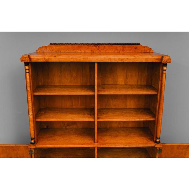 Biedermeier Style Bookcase in Birch For Sale - Image 11 of 18