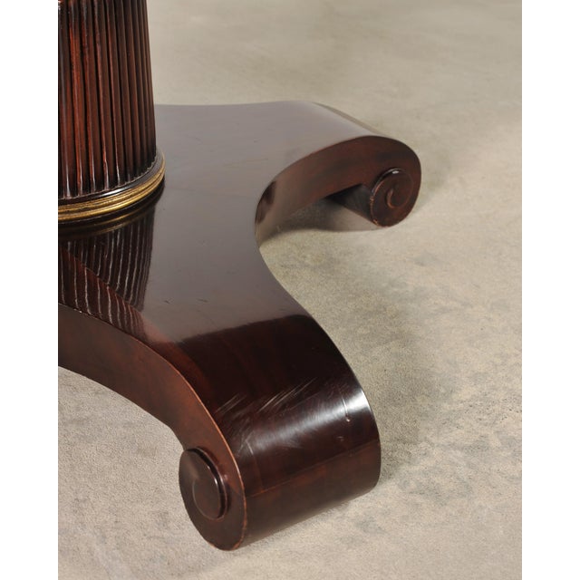 Thomas Pheasant for Baker Mahogany Round Pedestal Dining Table For Sale - Image 15 of 18