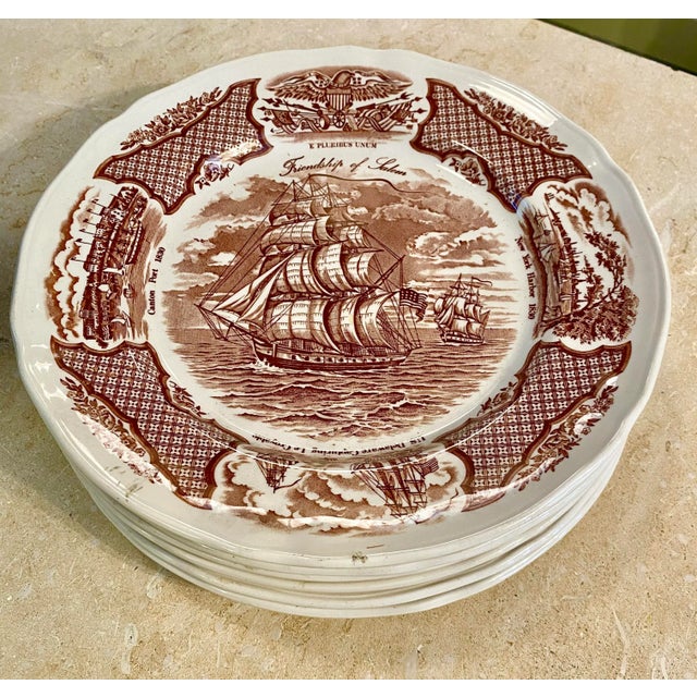 Staffordshire Nautical Plates S/6 For Sale In Miami - Image 6 of 6