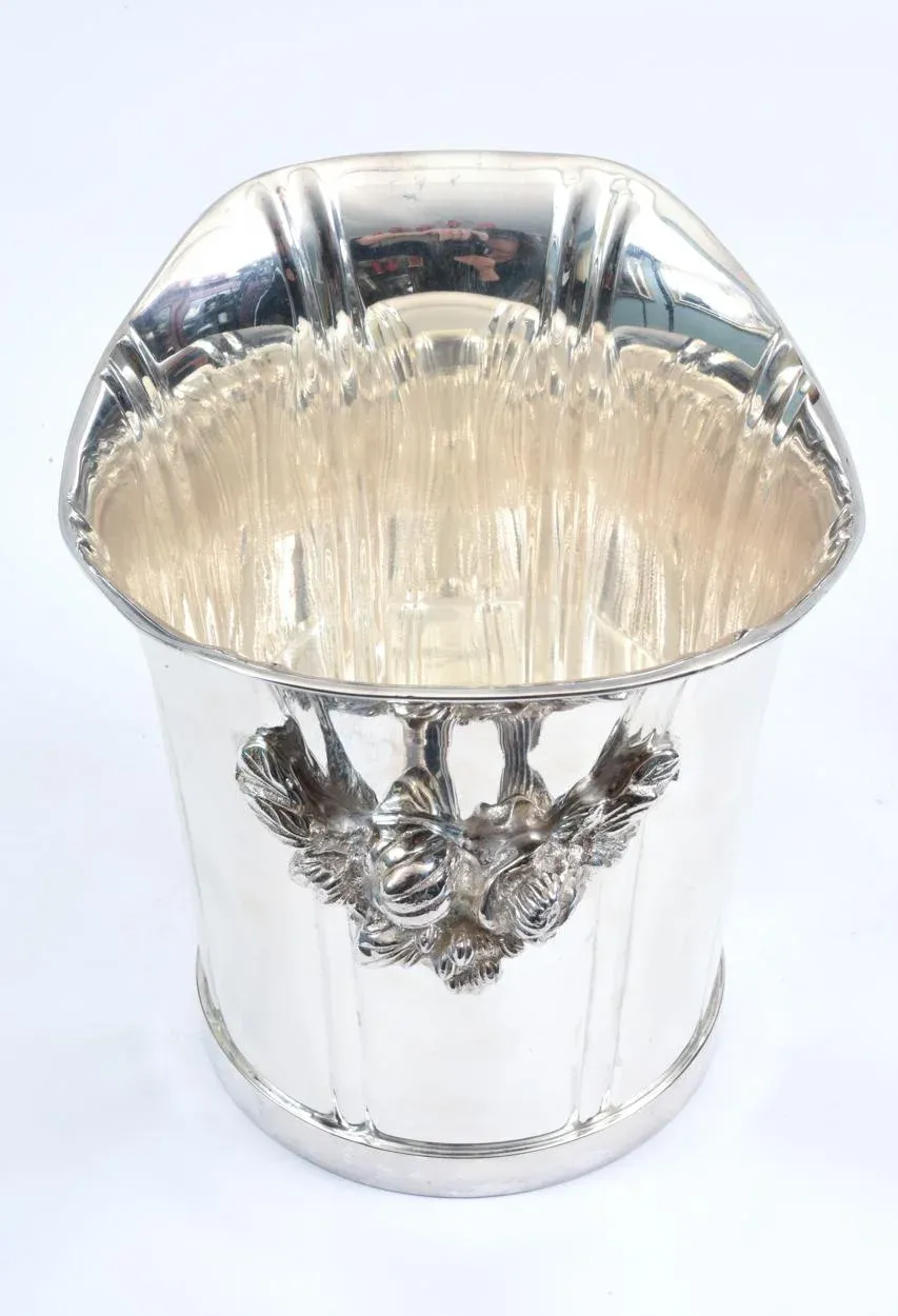 large silver champagne bucket