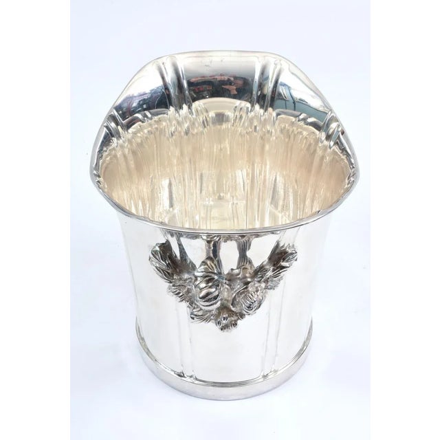 Large English Sheffield Silver Plated Champagne Cooler With Ice Bucket For Sale - Image 11 of 13