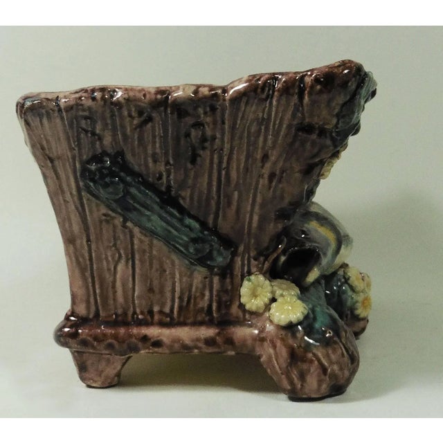 Late 19th Century 19th Century Country Majolica Palissy Fish Jardiniere For Sale - Image 5 of 7