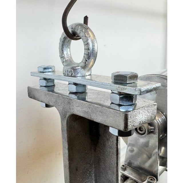 Silver Industrial Japanese Hanging Tube Light from Kokosha Osaka, 1980s For Sale - Image 8 of 18