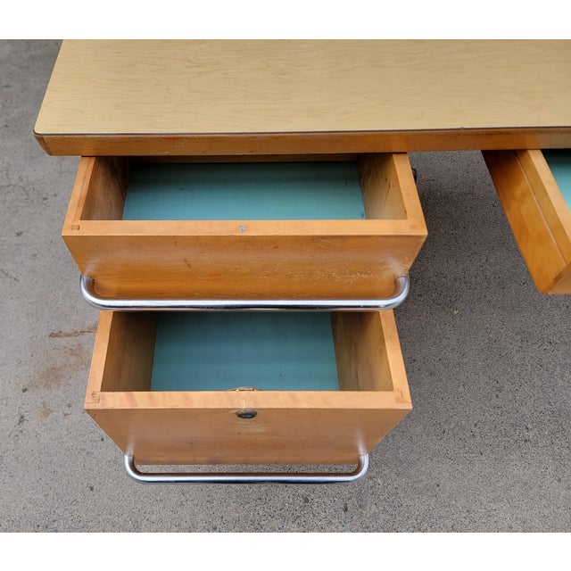 Mid-Century Modern Desk by Kem Weber for Heywood Wakefield 1950's For Sale - Image 10 of 14