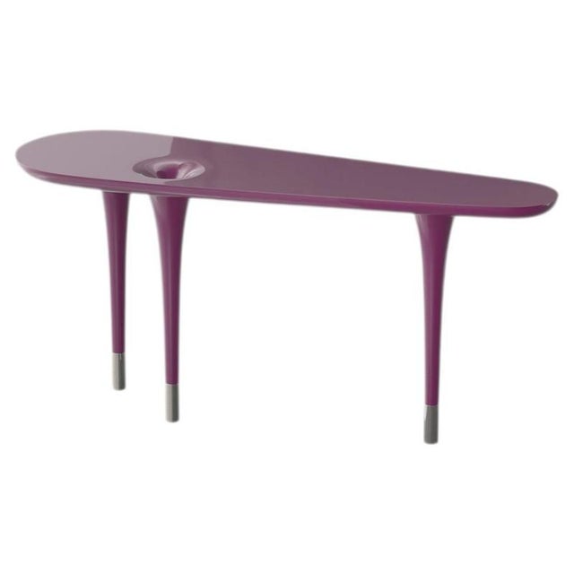 Delphine Console Table with Traffic Purple Lacquer Finish by Ultramobili For Sale - Image 12 of 12