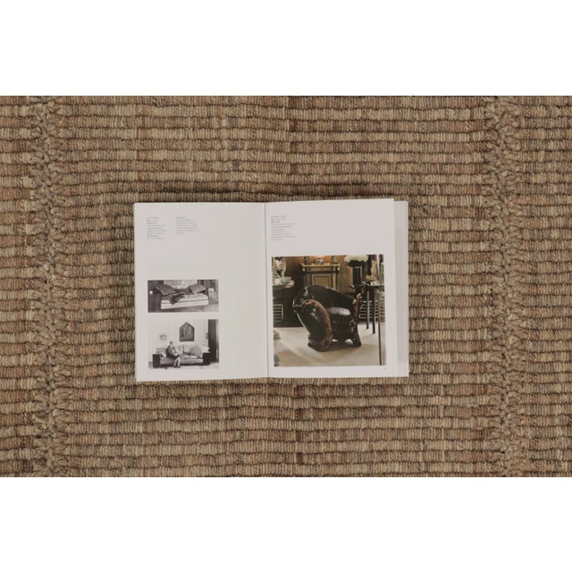 Textile Rug & Kilim’s Contemporary Rez Kilim Flatweave Rug With Brown Striped Design For Sale - Image 7 of 10