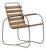 Swedish Iron Garden Armchair with Green Lacquered Wooden Slats, 1930s For Sale