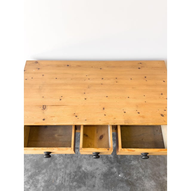 Antique 19th Century English Pine Console Table For Sale In Portland, OR - Image 6 of 9