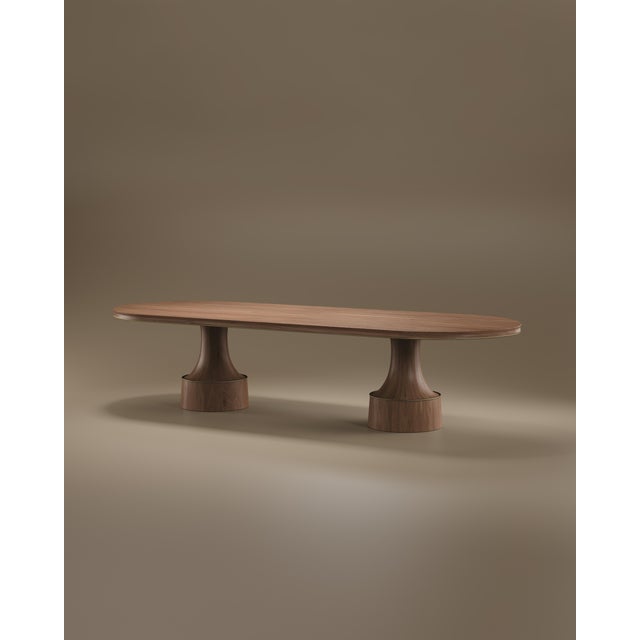 Buck Oval Dining Table by Porus Studio For Sale - Image 4 of 12