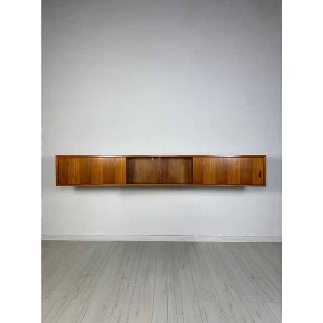 Mid-Century Teak Floating Wall-Mounted Sideboard from Bartels, 1960s For Sale - Image 11 of 11