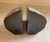 Vintage natural form, Smokey blue, pair of geode bookends. Measure approximately 3.75”H x 4”D x 3”W.