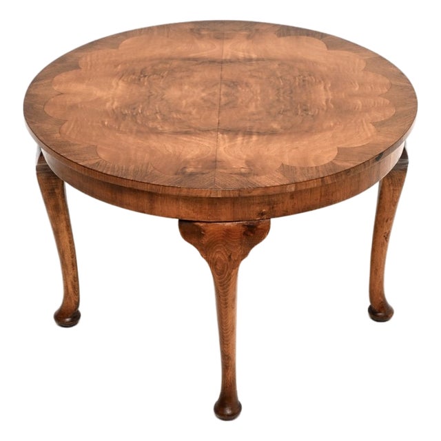Antique Burr Walnut Occasional Coffee Table, 1930 For Sale