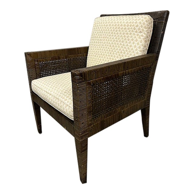 Late 20th Century Bielecky Brothers Cane Rattan Woven Chair For Sale