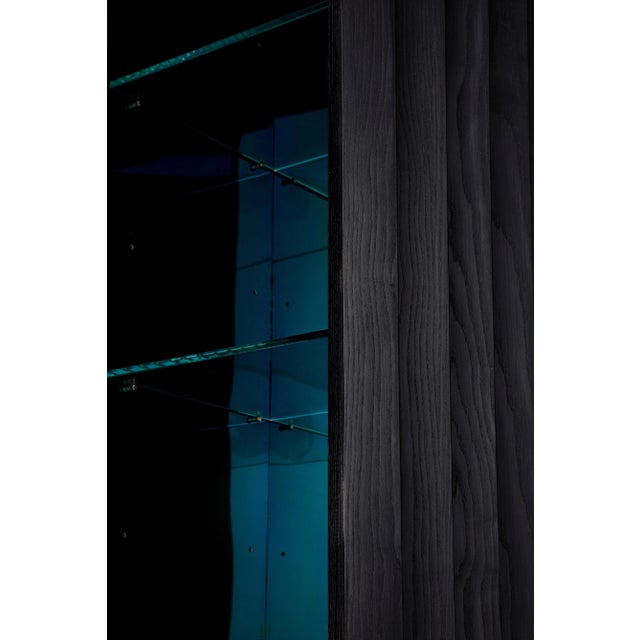 Green 210 Wood Column with Lacquered Interiors by Cara Davide For Sale - Image 8 of 11