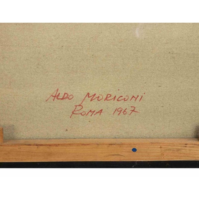 Aldo Moriconi, Abstraction, 1967, Canvas For Sale - Image 4 of 5
