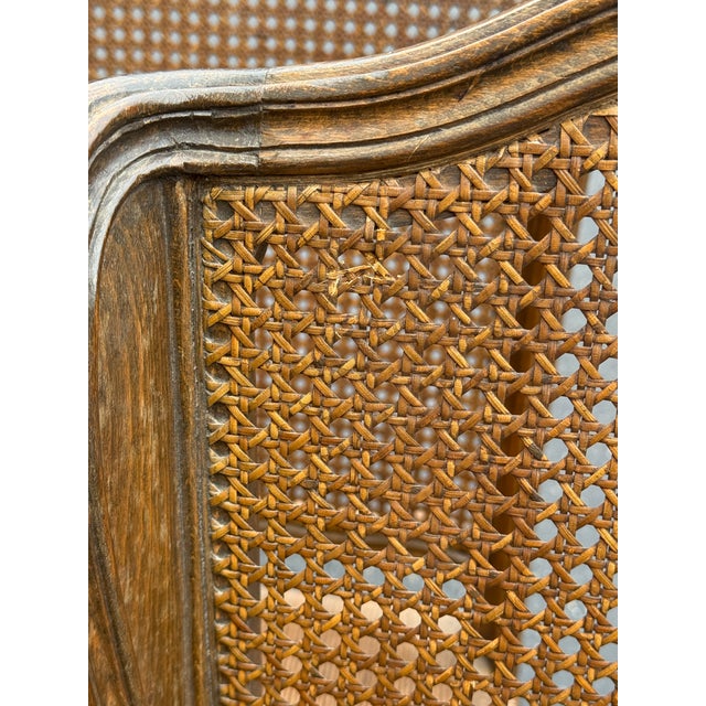 Vintage Cane Back Louis XV Rush Seat Dining Chairs - Set of 6 For Sale - Image 12 of 12