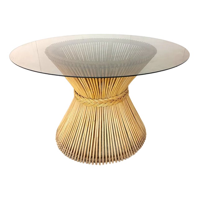 Bamboo Dining Table, 1980s For Sale